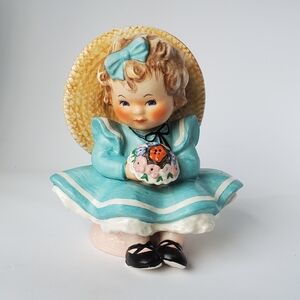 Goebel Sitting Pretty Figurine Charlot West Germany Girl with Flowers EUC